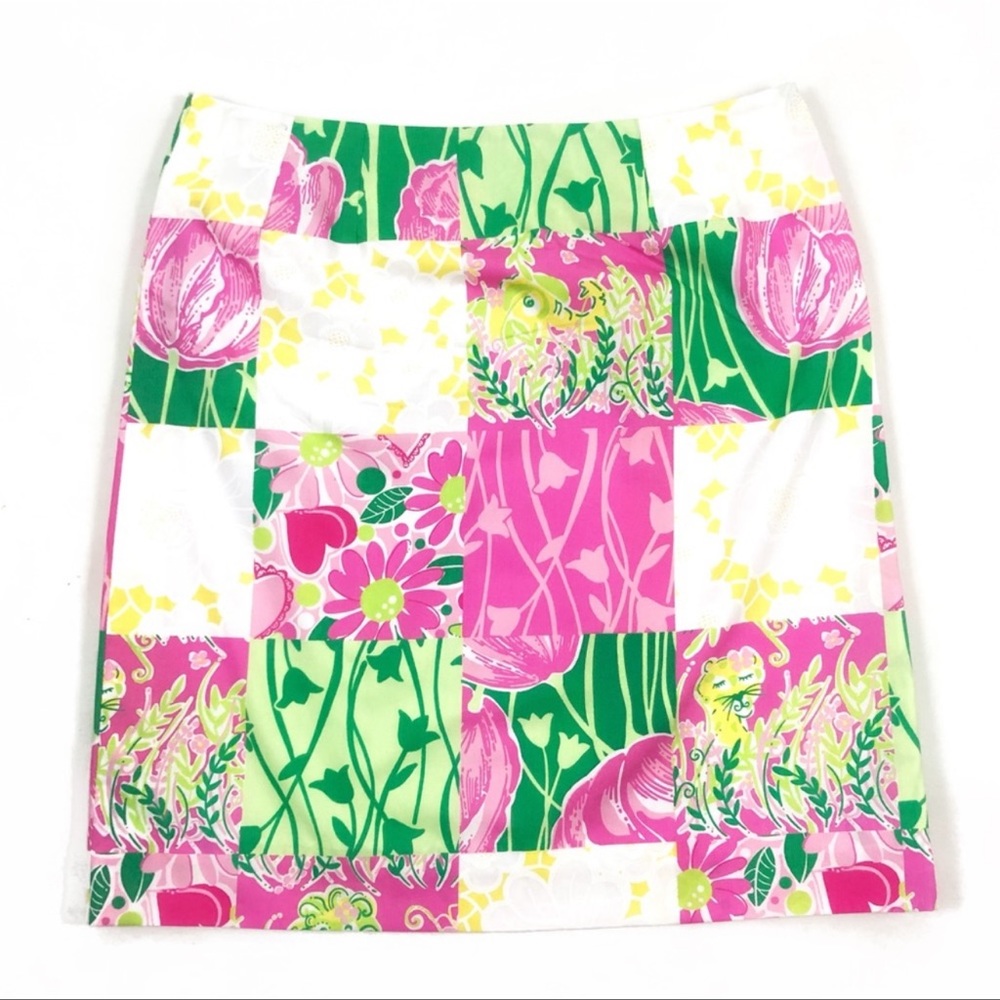 Lilly Pulitzer patchwork print skirt 4